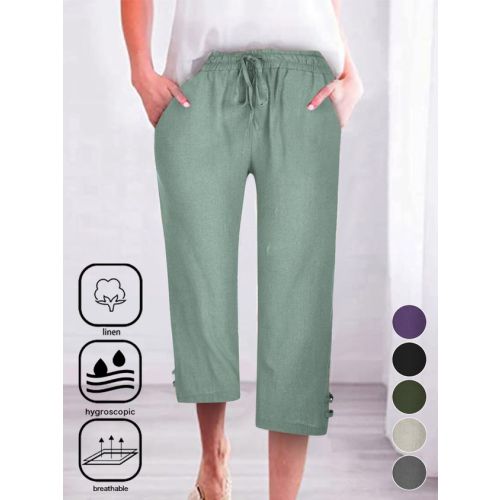 Plain Loose Casual Pocket Stitching Pants